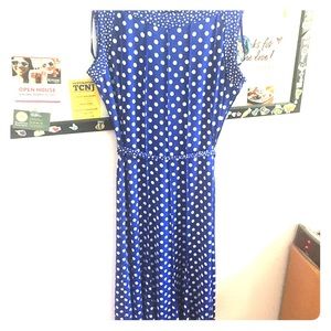 Blue and White Polka Dot Sundress